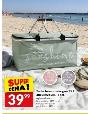 Torba termoizolacyjna 35l 48x28x24cm promocja w Twój Market