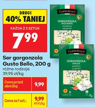 Ser gorgonzola dolce Gusto Bello promocja w Biedronka