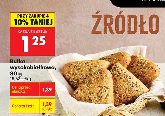 Bułka wysokobiałkowa promocja w Biedronka