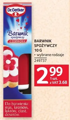 Barwnik spożywczy Dr. Oetker 10g wybrane rodzaje promocja w Selgros