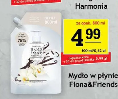 Mydło w płynie Fiona&Friends Sweet Vanilla promocja w Gram Market