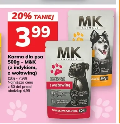 Karma dla psa z wołowiną M & K promocja w Hitpol