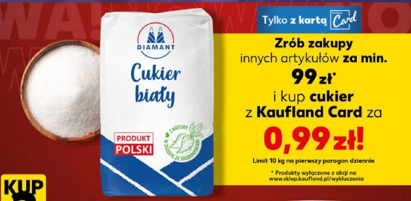 Cukier biały promocja w Kaufland