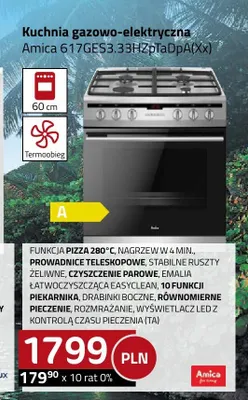 Kuchnia gazowo-elektryczna Amica promocja w kakto.pl