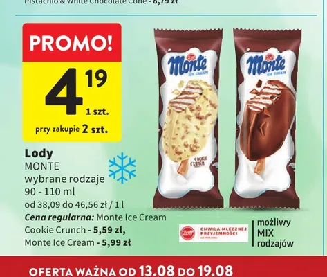 Lody Monte Ice Cream promocja w Intermarche