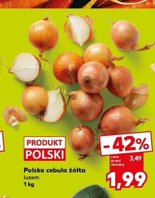 Cebule żółte polskie promocja w Kaufland