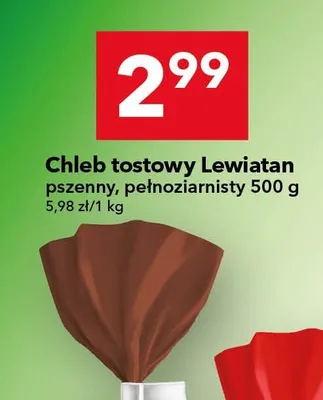Chleb tostowy pszenny, pełnoziarnisty promocja w LEWIATAN