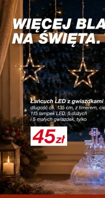 Łańcuch LED z gwiazdkami promocja w KiK