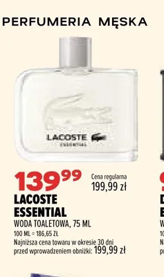Woda toaletowa Lacoste Essential promocja w Drogerie Natura