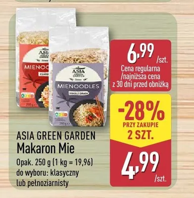 Makaron Mie klasyczny Asia Green Garden promocja w Aldi