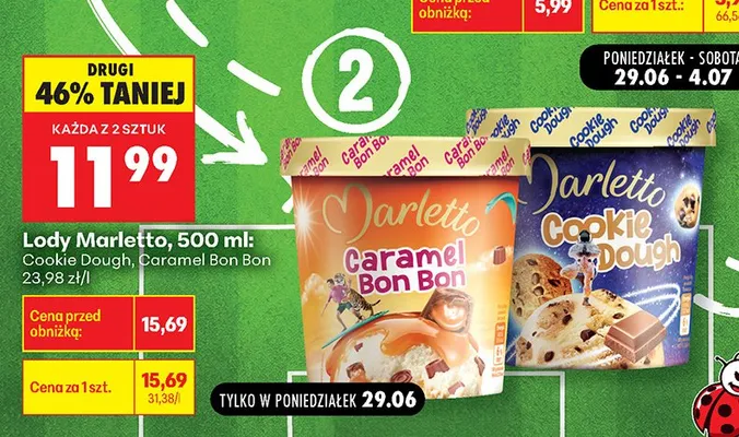 Lody Marletto Caramel Bon Bon promocja w Biedronka