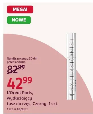 Tusz do rzęs wydłużający L'Oréal Paris Extensioniste Czarny promocja w Rossmann