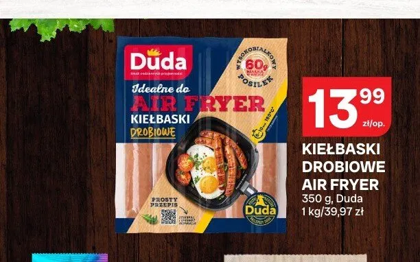 Kiełbaski drobiowe Air Fryer Duda promocja w Chorten
