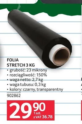 Folia stretch transparentna promocja w Selgros