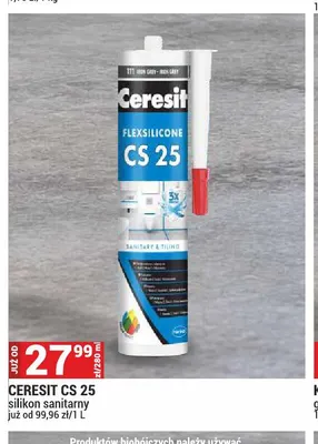 Silikon sanitarny Ceresit Cs 25 promocja w Merkury Market