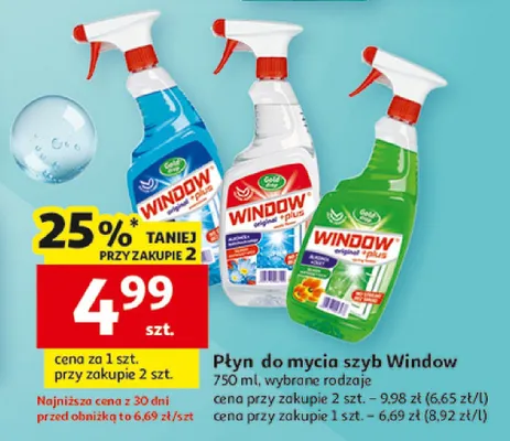 Płyn do mycia szyb Window, 750 ml, wybrane rodzaje promocja w Auchan