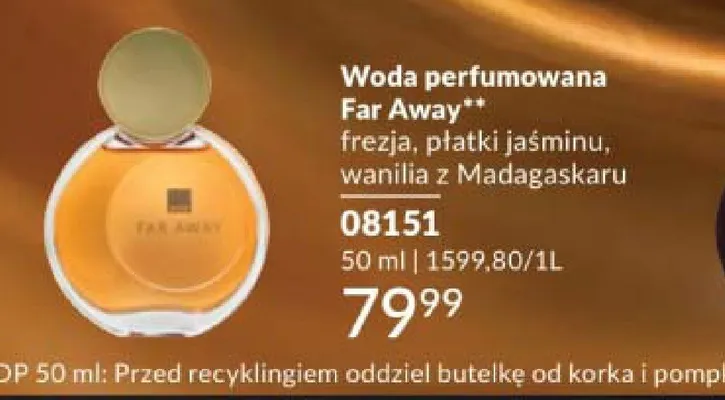 Woda perfumowana Avon Far Away promocja w AVON