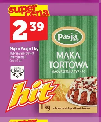 Mąka pszenna tortowa Pasja typ 450 promocja w TOPAZ