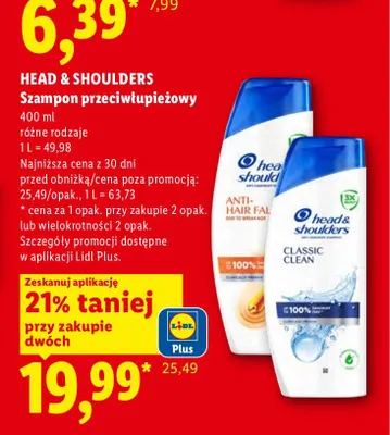 Szampon przeciwłupieżowy Head & Shoulders Anti-Hair Fall promocja w Lidl