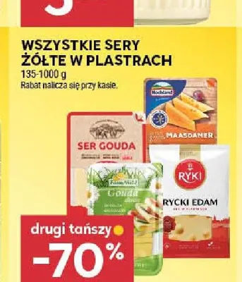 Ser Maasdamer w plastrach Hochland promocja w Stokrotka