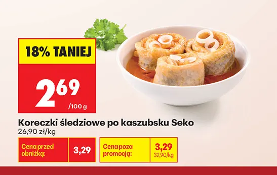 Koreczki śledziowe po kaszubsku Seko promocja w Biedronka