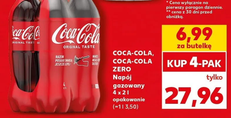 Napój gazowany 4-pak promocja w Kaufland