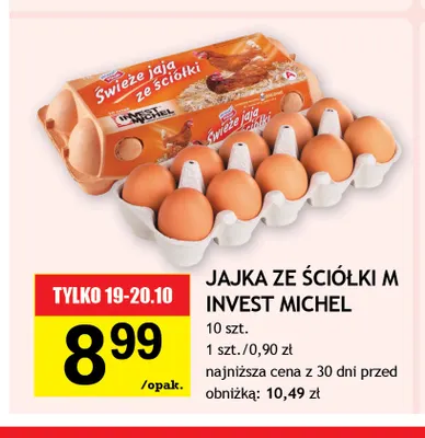 Jajka kurze ze ściółki M Invest Michel promocja w Gram Market