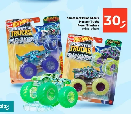 Samochodzik Hot Wheels Monster Trucks Power Smashers Mega Wrex promocja w Dealz