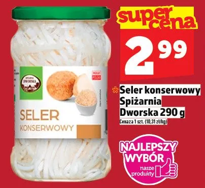 Seler konserwowy Spiżarnia Dworska 290 g promocja w TOPAZ