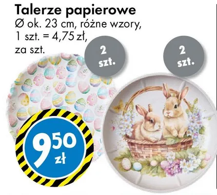 Talerze papierowe promocja w Tedi