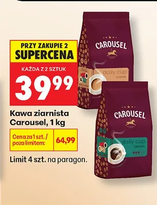 Kawa ziarnista Carousel Daily Cup Classic promocja w Biedronka