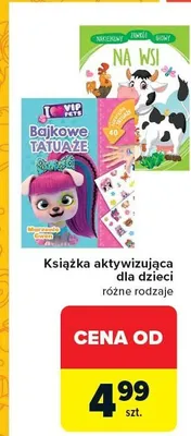 Książka aktywizująca dla dzieci różne rodzaje promocja w Carrefour