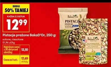 Pistacje prażone solone promocja w Biedronka