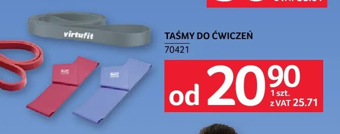 Taśmy do ćwiczeń Virtufit promocja w Selgros