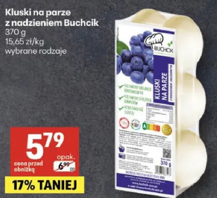 Kluski na parze z nadzieniem Buchcik promocja w Delikatesy Centrum