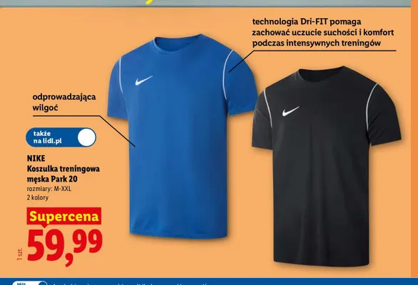 Koszulka treningowa męska Nike Park 20 promocja w Lidl