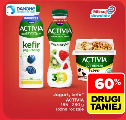 Jogurt Activia Probiotyki truskawka kiwi promocja w Carrefour Market