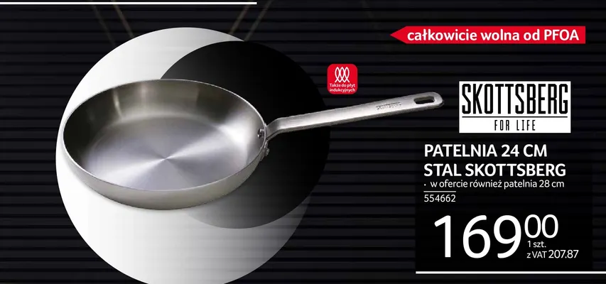 Patelnia 24 cm stal Skottsberg promocja w Selgros