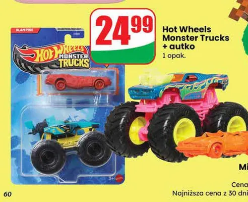 Monster Trucks + autko 1 opak. promocja w Dino