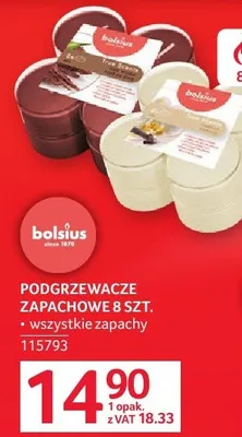 Podgrzewacze zapachowe Bolsius wszystkie zapachy 8 szt. promocja w Selgros