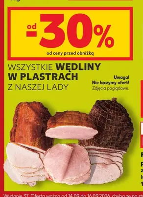 Wędliny w plastrach z naszej lady promocja w Kaufland
