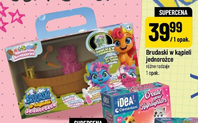 Zabawka Brudaski w kąpieli jednorożce promocja w POLOmarket