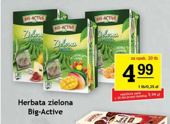 Herbata zielona z opuncją i mango Big-Active promocja w Gram Market