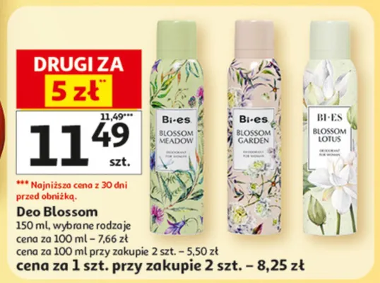 Deo Blossom wybrane rodzaje promocja w Auchan