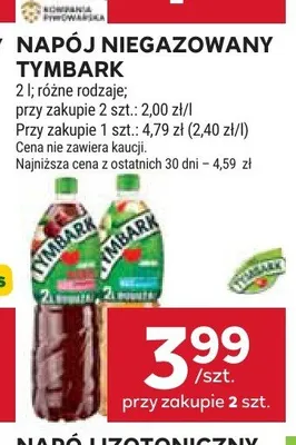 Napój niegazowany Tymbark promocja w Stokrotka