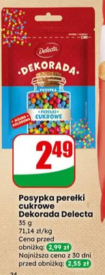 Posypka perełki cukrowe Dekorada Delecta promocja w Dino