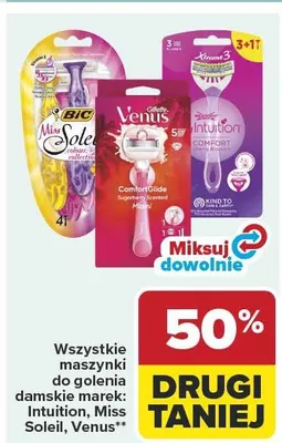 Maszynka do golenia Intuition Comfort Cherry Blossom Xtreme 3 promocja w Carrefour Market