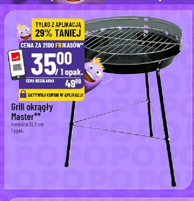 Grill okrągły Master 32,5 cm promocja w POLOmarket