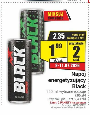 Napój energetyzujący Black Mojito promocja w Delikatesy Sezam