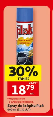 Spray do kokpitu Plak promocja w Auchan